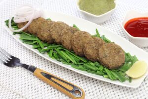 Veg kabab based of vegan friendly foods products  