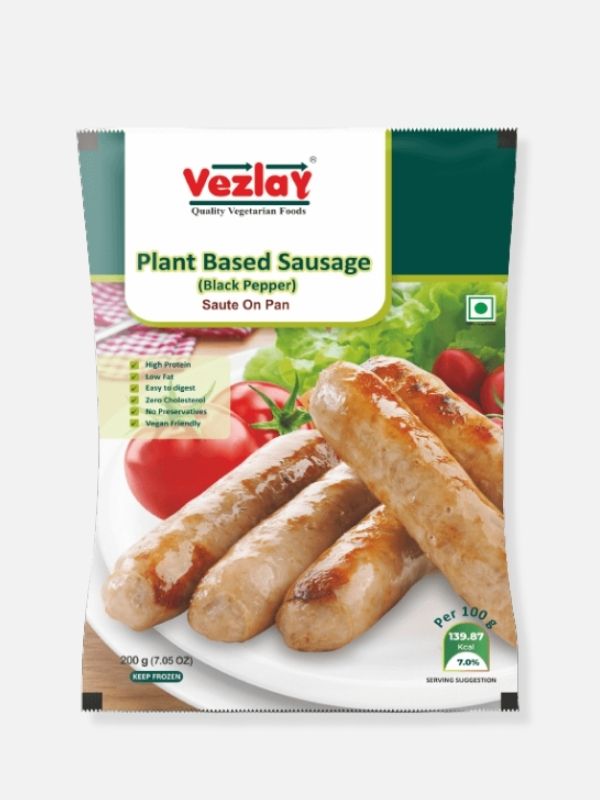 Vezlay Plant Based Sausages – Black Pepper