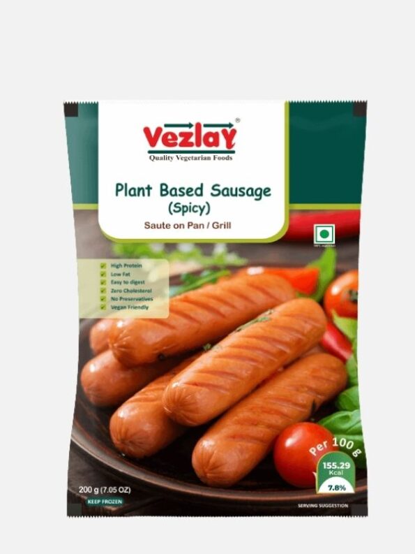 Vezlay Plant Based Sausages – Spicy